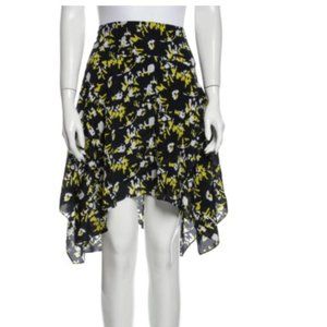 Grey by Jason Wu Printed Hankerchief Hem Skirt